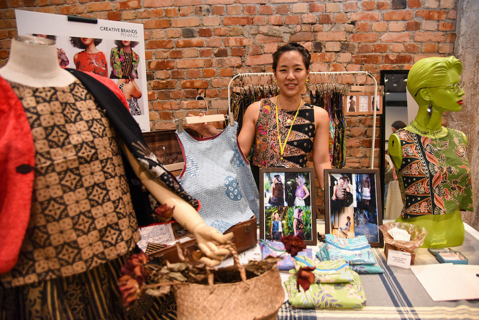 Kang Pei Shern of Better Than Blouses with her collection.