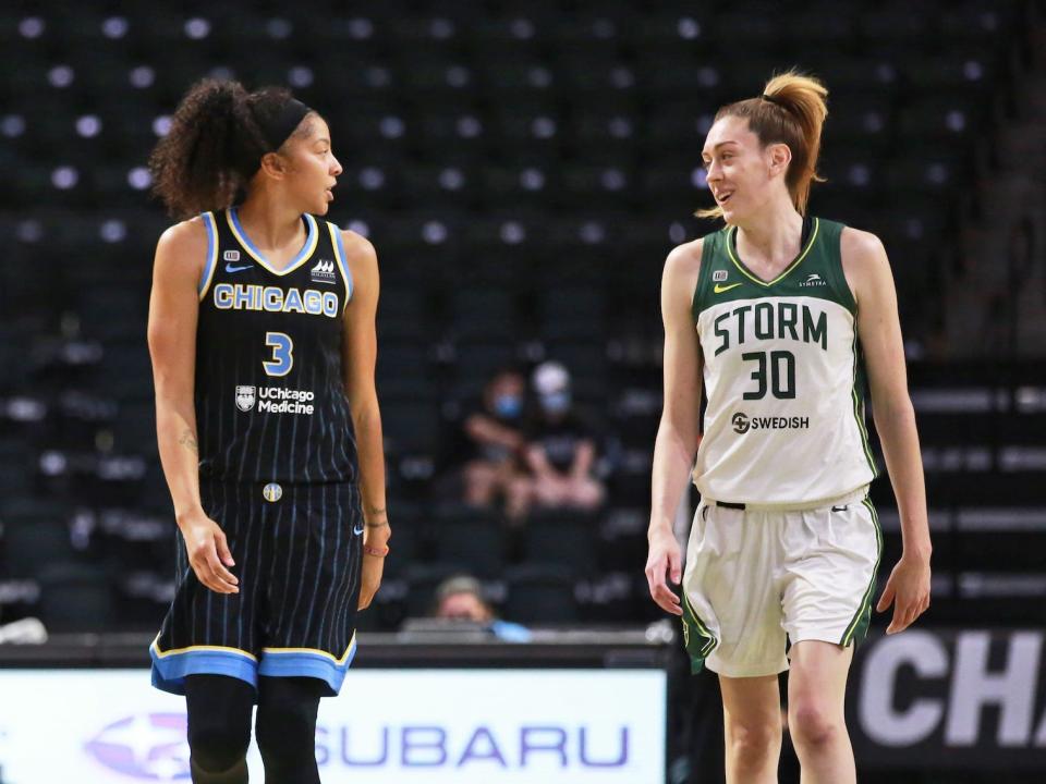 Candace Parker (left) and Breanna Stewart.