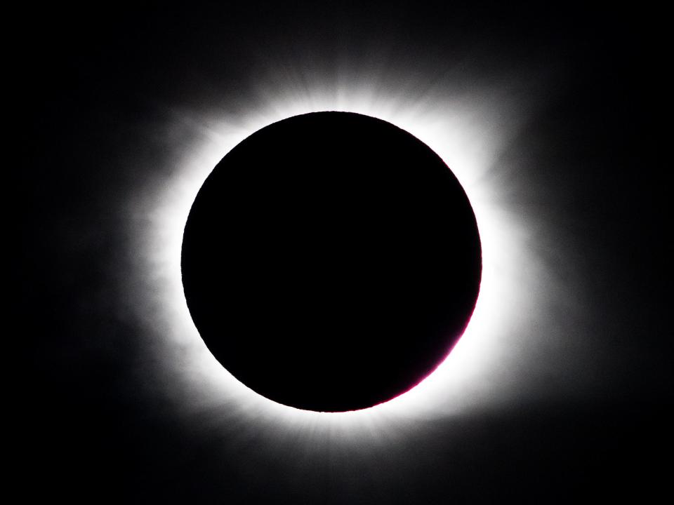 The solar eclipse as seen from Nashville, Tenn. on Aug. 21, 2017. 