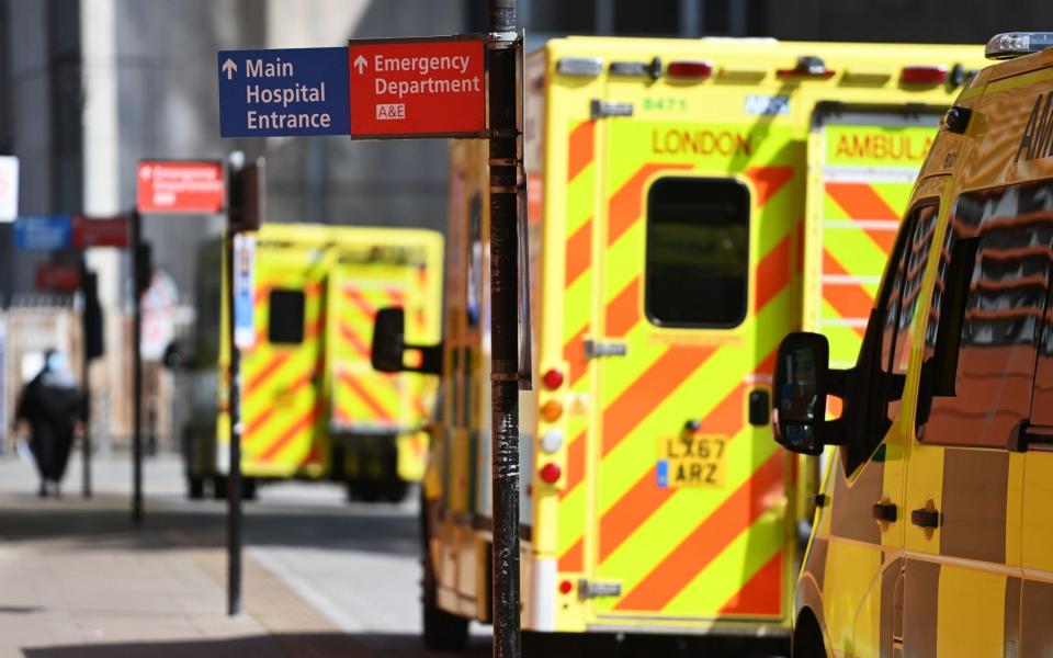 Ambulances outside Royal London Hospital   - Andy Rain/EPA-EFE/Shutterstock