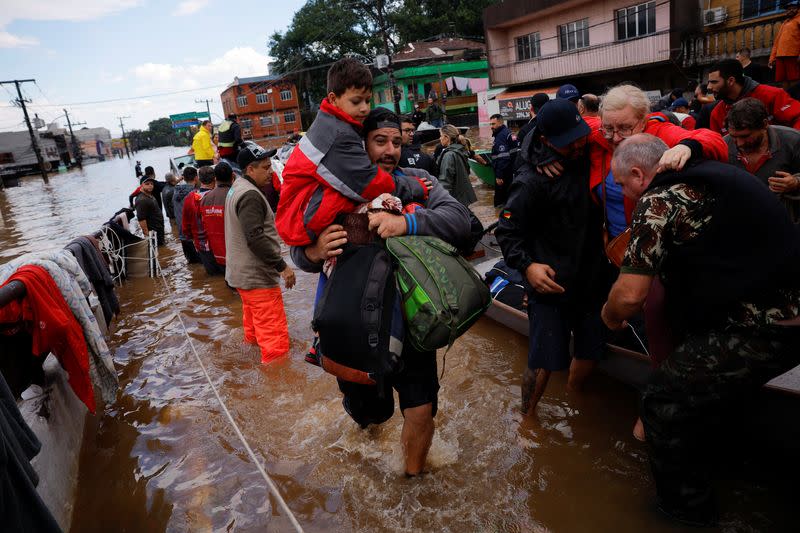 Flooding due to heavy rains in Rio Grande do Sul state