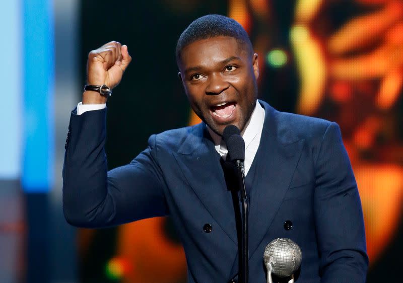 David Oyelowo speaks after winning the award for Outstanding Actor in a Motion Picture fo "Selma" at the 46th NAACP Image Awards in Pasadena