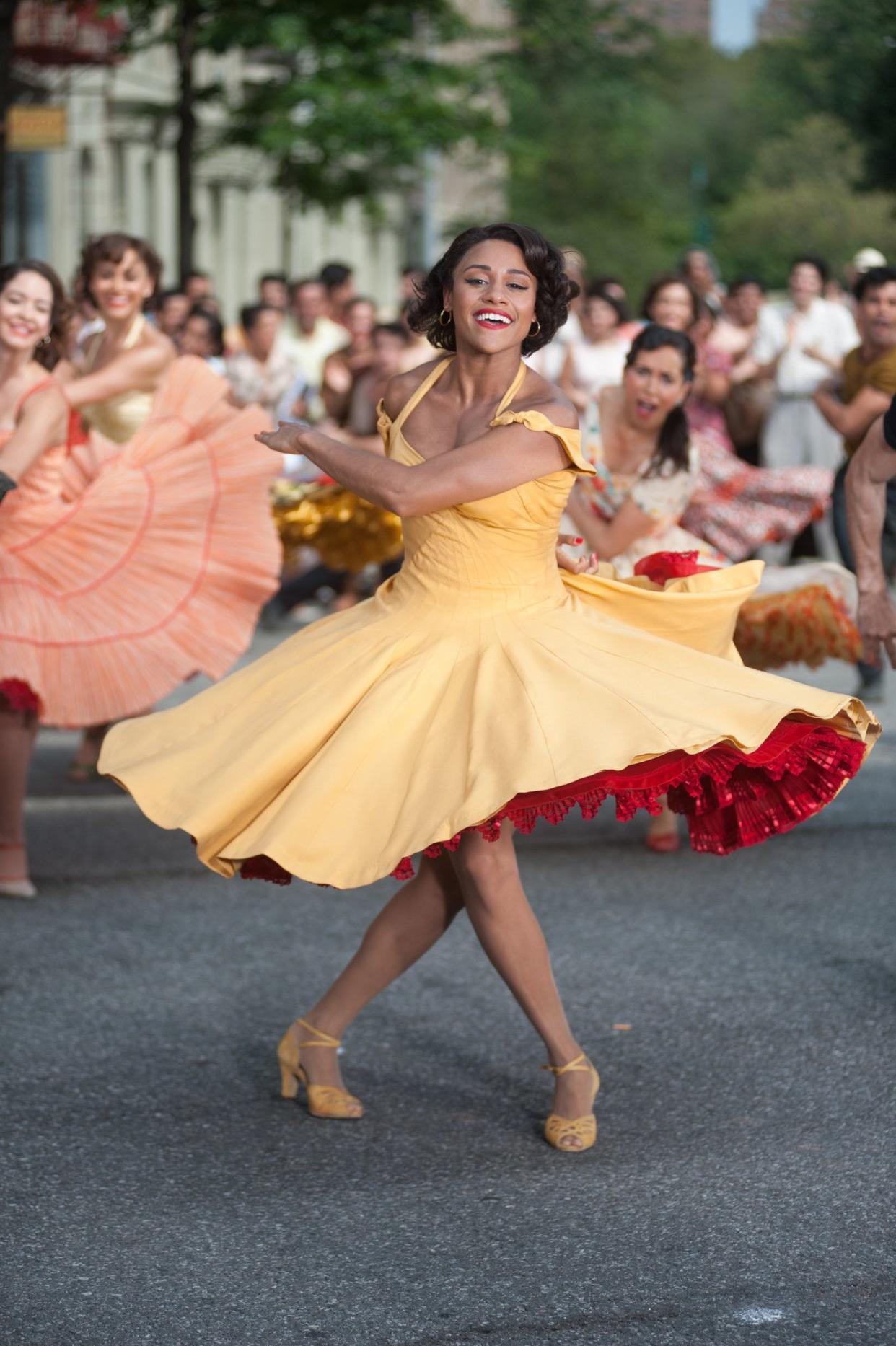 Filming for “West Side Story”, due out in theaters in 2020, is underway! The cast took the streets of Manhattan on July 19, 2019 to film the story’s famous "America" scene. Ariana Dubose, who plays Anita, donned a yellow dress with matching character shoes as she danced.