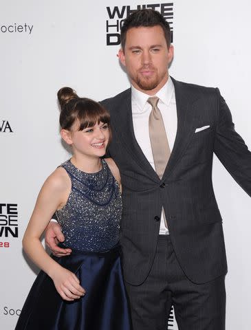 <p>Jamie McCarthy/Getty</p> Joey King and Channing Tatum at the "White House Down" New York premiere on June 25, 2013