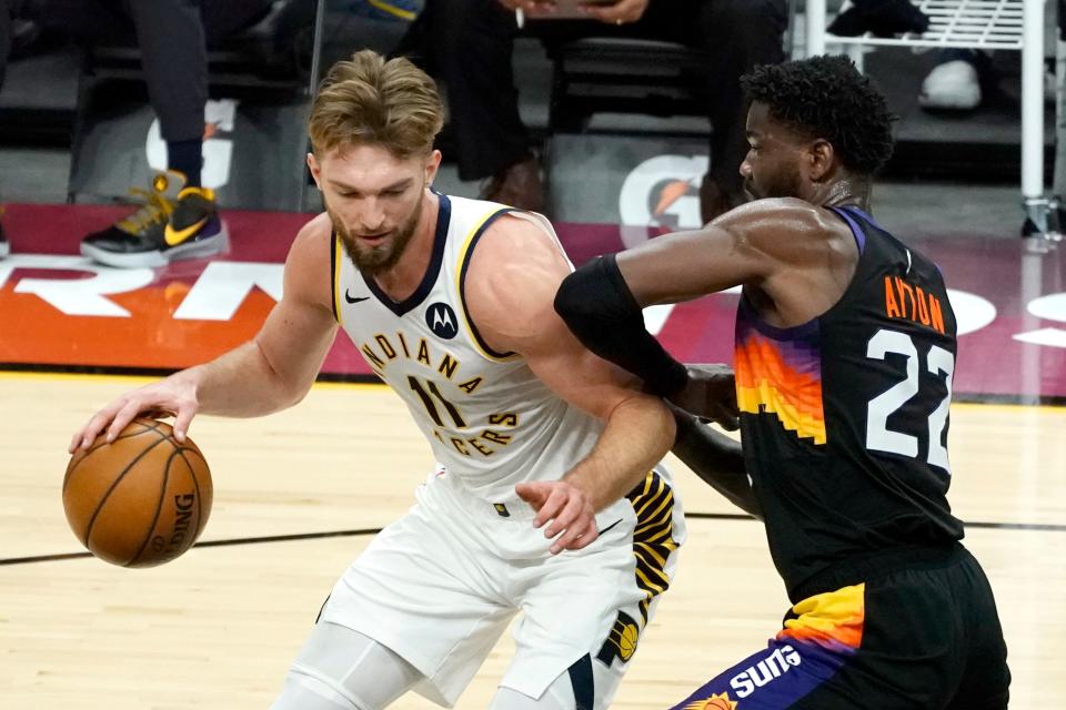 Would Domantas Sabonis be a good fit on the Phoenix Suns? The team has been linked to the Indiana Pacers star in NBA trade speculation.