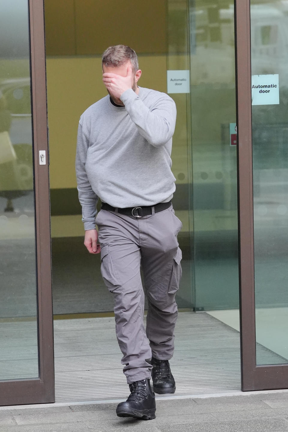 Matthew Trickett leaving Westminster Magistrates' Court, central London, where three men appeared charged under the National Security Act of assisting a foreign intelligence service in Hong Kong. Chi Leung (Peter) Wai, 38, of Staines-upon-Thames, Trickett, 37, of Maidenhead, and Chung Biu Yuen, 63, of Hackney, have each been charged with assisting a foreign intelligence service, contrary to section 3(1) and (9) of the National Security Act 2023. They have also each been charged with foreign interference, contrary to section 13(2) and (7) of the National Security Act 2023. Picture date: Monday May 13, 2024. (Photo by Jonathan Brady/PA Images via Getty Images)