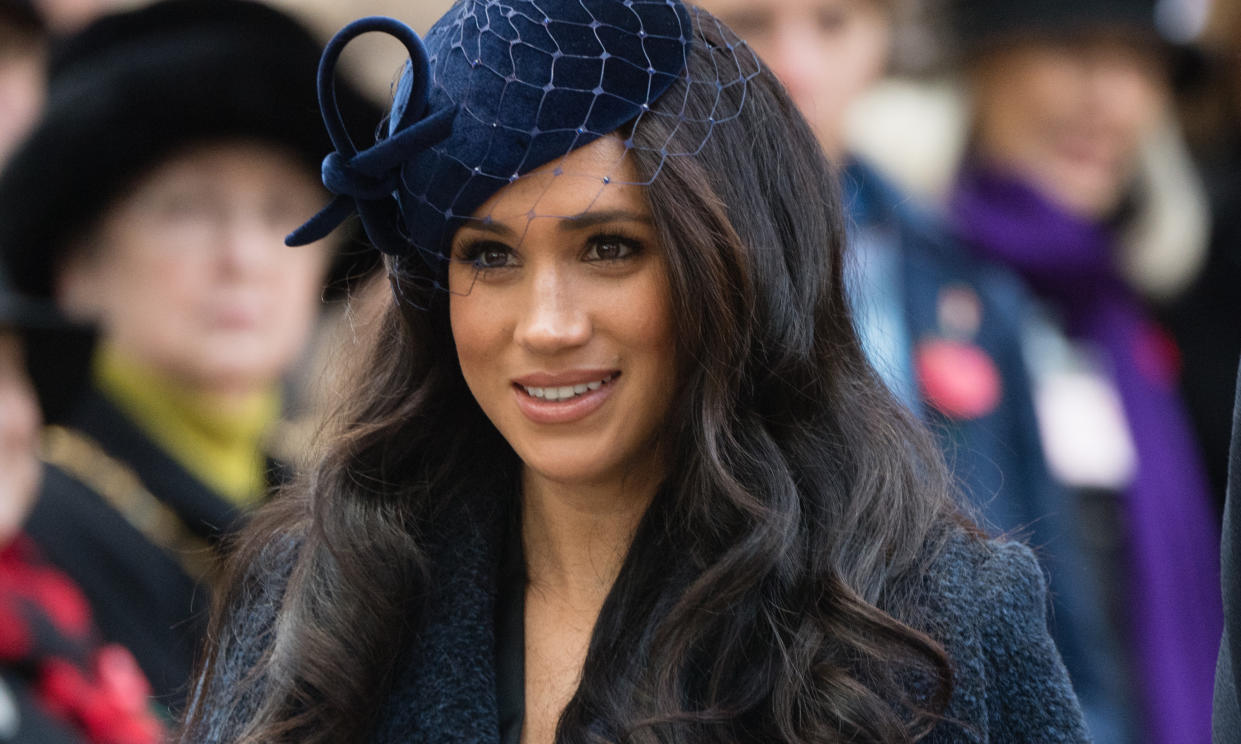 LONDON, ENGLAND - NOVEMBER 07:  Meghan, Duchess of Sussex attends the 91st Field of Remembrance at Westminster Abbey on November 07, 2019 in London, England. (Photo by Samir Hussein/WireImage)