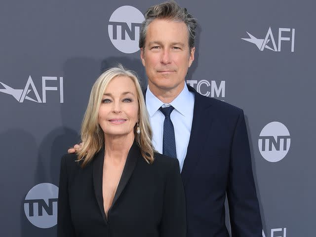 <p>Steve Granitz/FilmMagic</p> Bo Derek and John Corbett arrive at the 48th AFI Life Achievement Award Gala in June 2022