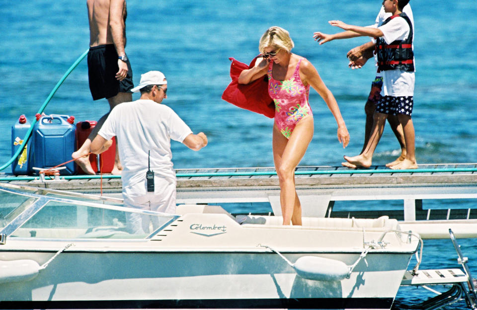 Lady Diana en vacances à Saint-Tropez