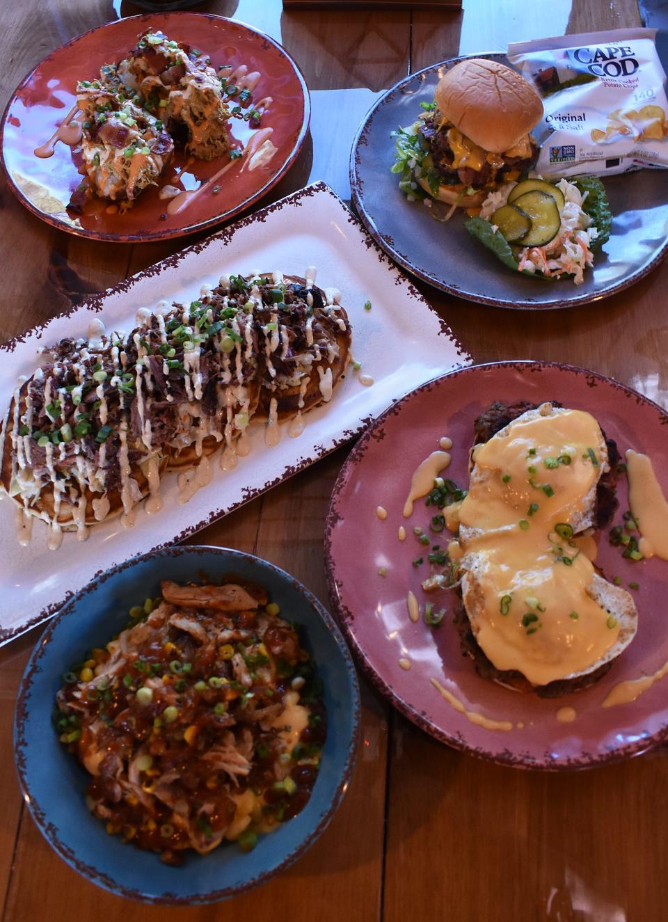 Some of the offerings at Missing Link BBQ in Somerset, which recently opened the doors of its renovated train car for dining.