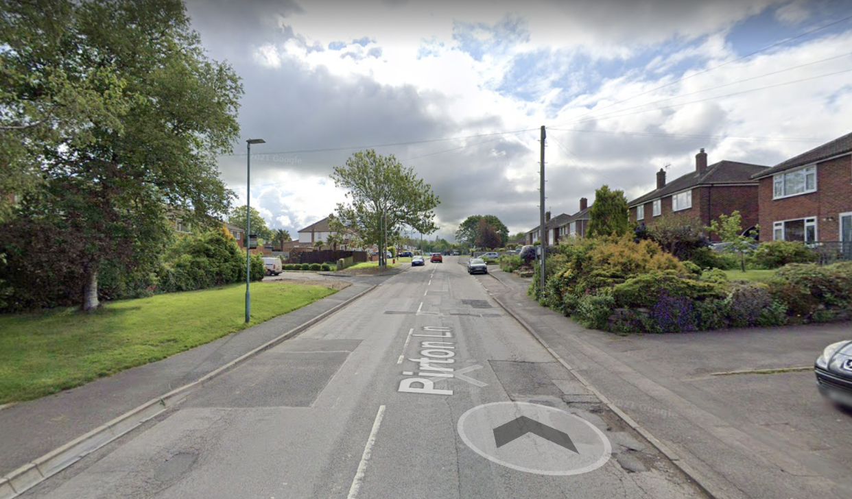 A teenage girl was sitting at a bus stop on Pirton Lane, Churchdown, Gloucestershire, when she reportedly had her shoes stolen by a man. (Google Maps)