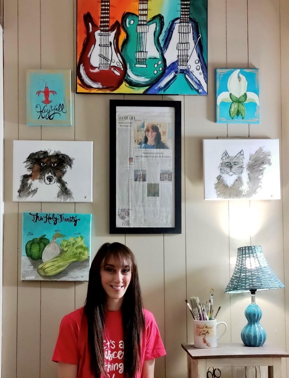 Rachael Robichaux is a New Iberia artist who paints and creates jewelry and other items through her online business Cajun Trinkets.