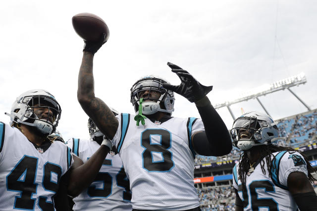 Photos from post-game after Panthers beat Saints