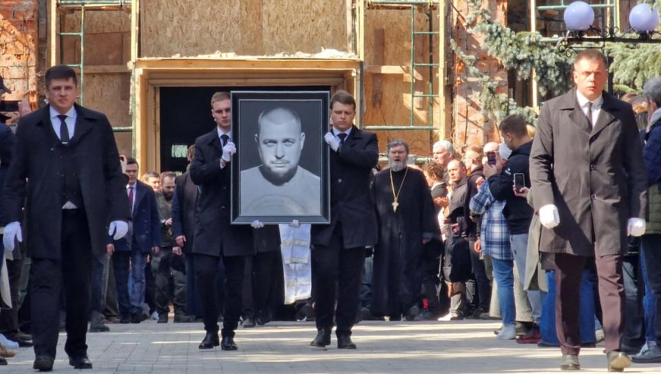 <div class="inline-image__caption"><p>The funeral of Russian military blogger Maxim Fomin, widely known as Vladlen Tatarsky, who was killed in a bomb attack on a St Petersburg café, in Moscow, Russia, April 8, 2023.</p></div> <div class="inline-image__credit">Stringer/Reuters</div>
