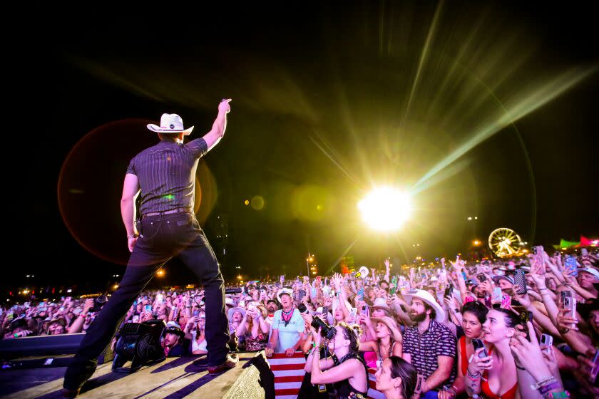 Jon Pardi performs on the Mane Stage on the first day of Stagecoach 2023.