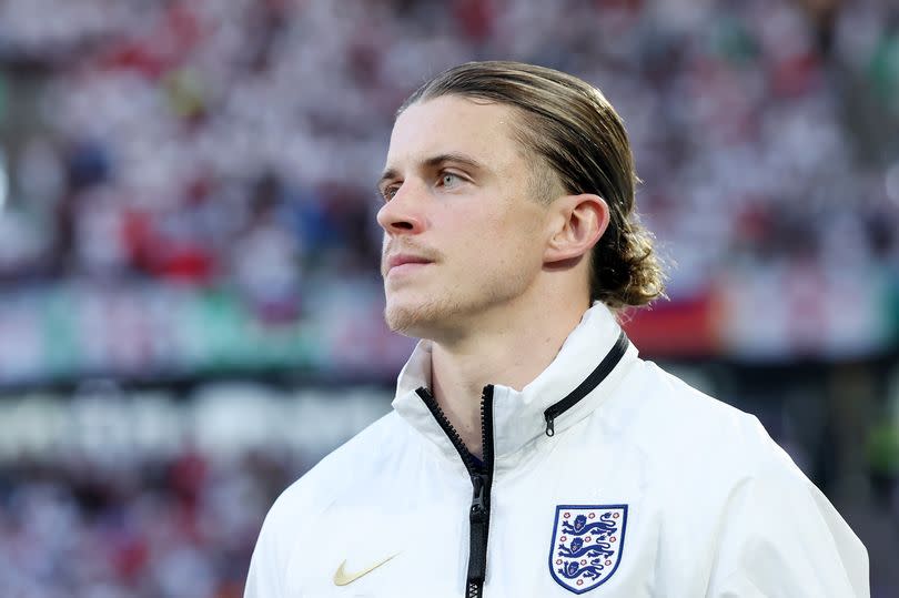 Conor Gallagher of England looks on