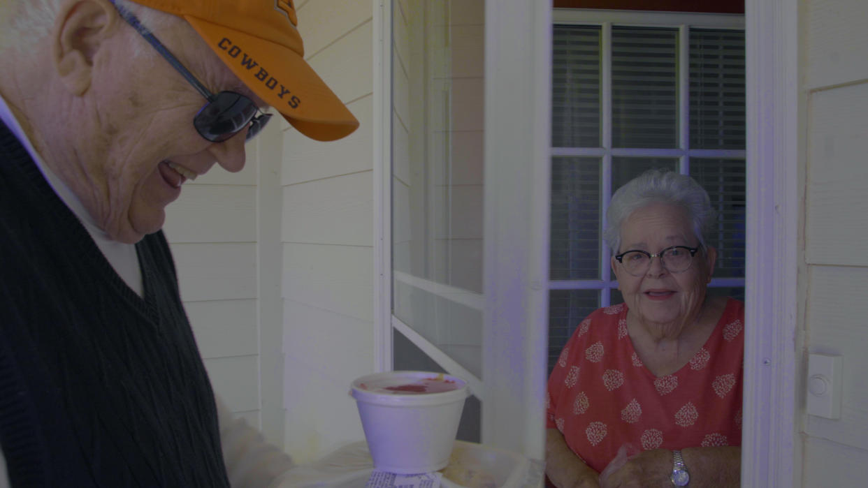 A Mobile Meals volunteer delivers food pre-coronavirus. Now, the nonprofit organization and other Meals on Wheels partners are taking extra precautions to keep home-bound clients safe. (Photo: Courtesy of Mobile Meals)