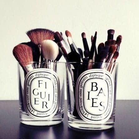 Re-use candle jars for make-up brushes - Credit: Pinterest/thestylecavalry.com/Pinterest/thestylecavalry.com