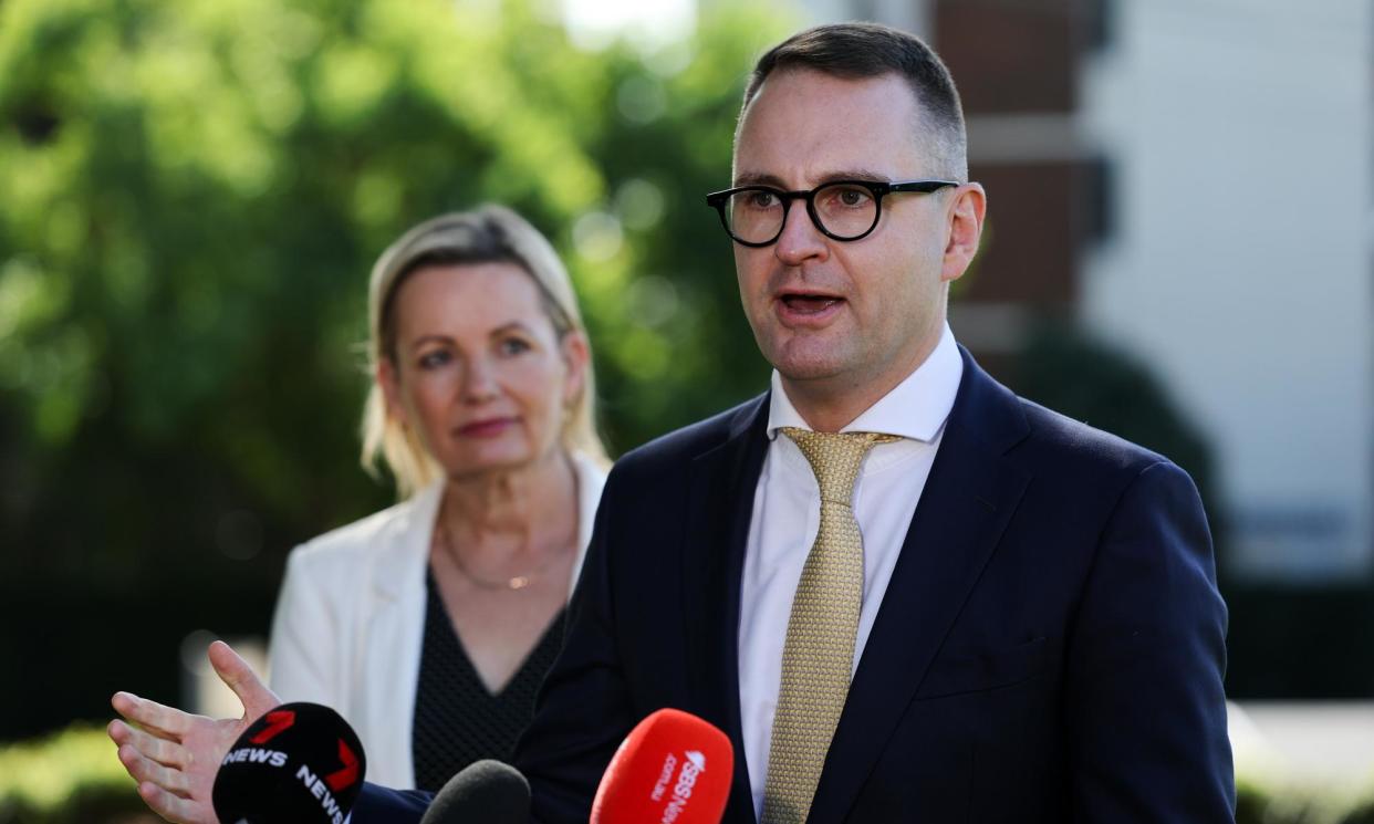 <span>Senator Andrew Bragg says that home ownership and housing construction completion, linked to net migration, will be a core election issue for the Coalition.</span><span>Photograph: Paul Braven/AAP</span>