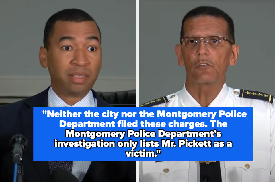 "Neither the city nor the Montgomery Police Department filed these charges."