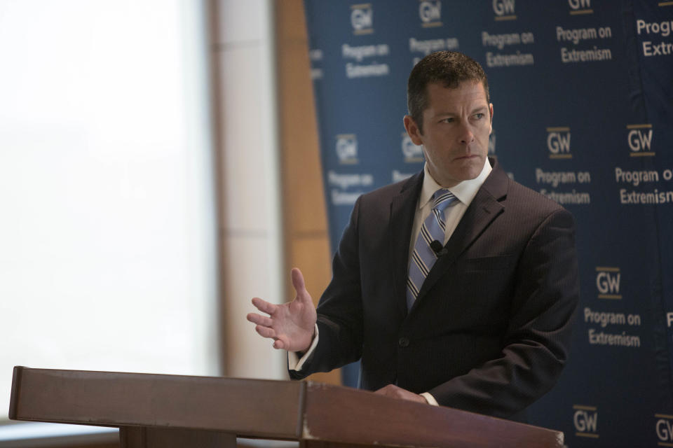 Thomas Brzozowski, the&nbsp;Justice Department&rsquo;s counsel for domestic terrorism matters, spoke at an event at George Washington University this week. (Photo: Logan Werlinger/GWU)