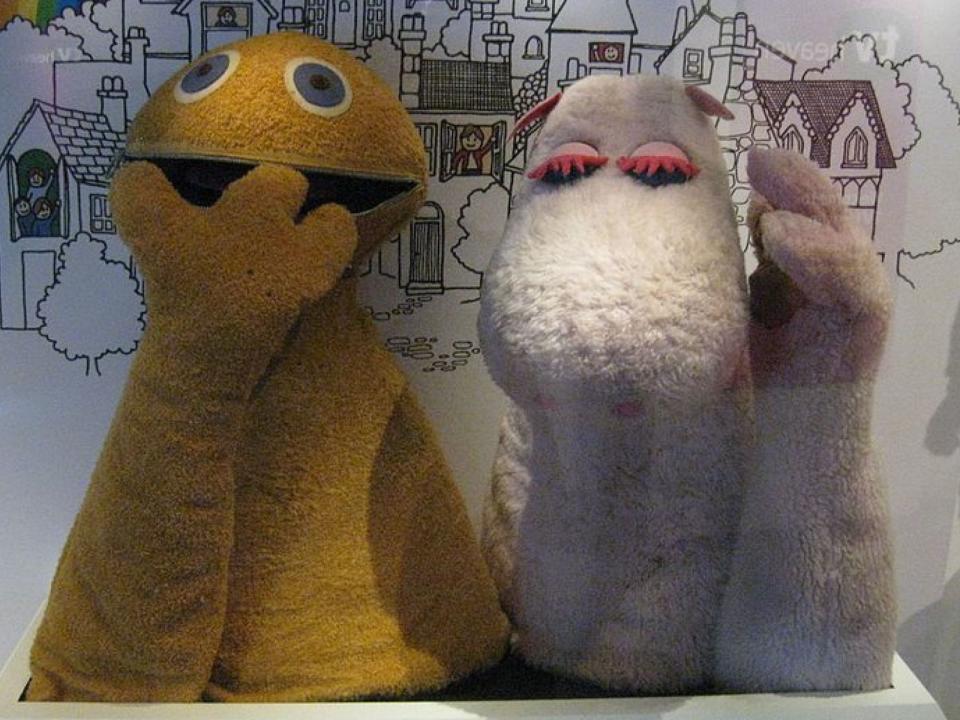 Zippy and George from Rainbow, on display at the National Media Museum in Bradford