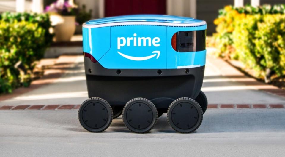 Amazon is working on delivery robots, and it's already bringing the self-