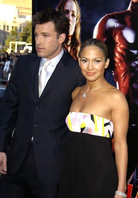 Ben Affleck and Jennifer Lopez at the LA premiere of 20th Century Fox's Daredevil