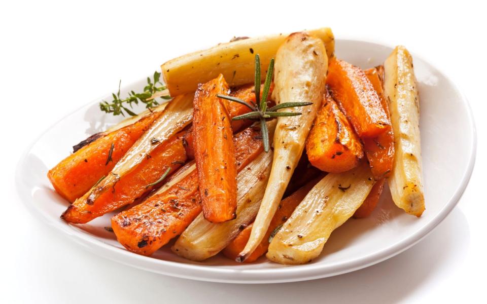 Roasted root vegetables are a healthy winter favourite - alamy