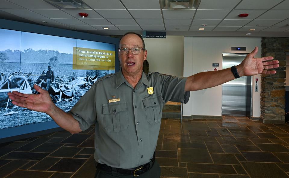 Antietam National Battlefield Park Ranger Keith Snyder talks about the renovation the park's visitor center.