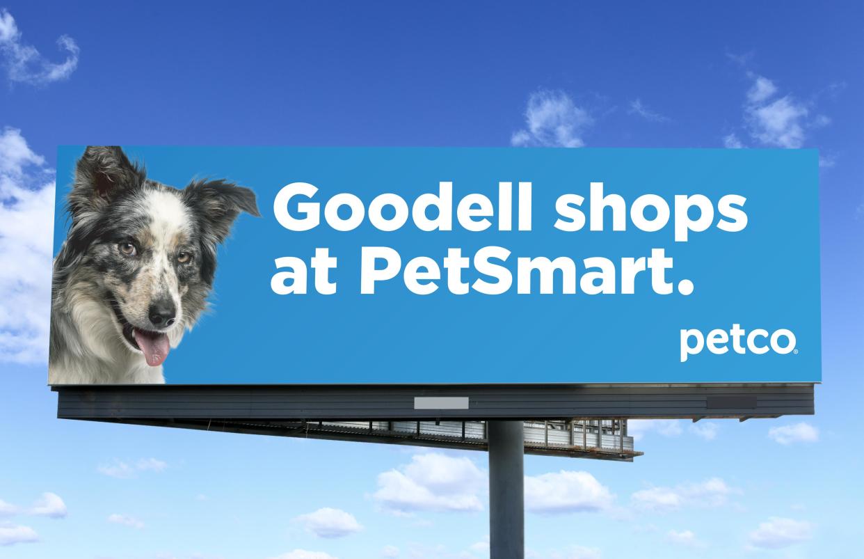 Petco put up a billboard in Boston this week, jumping in on the New England Patriots vs. Roger Goodell feud. (Photo courtesy of Petco)