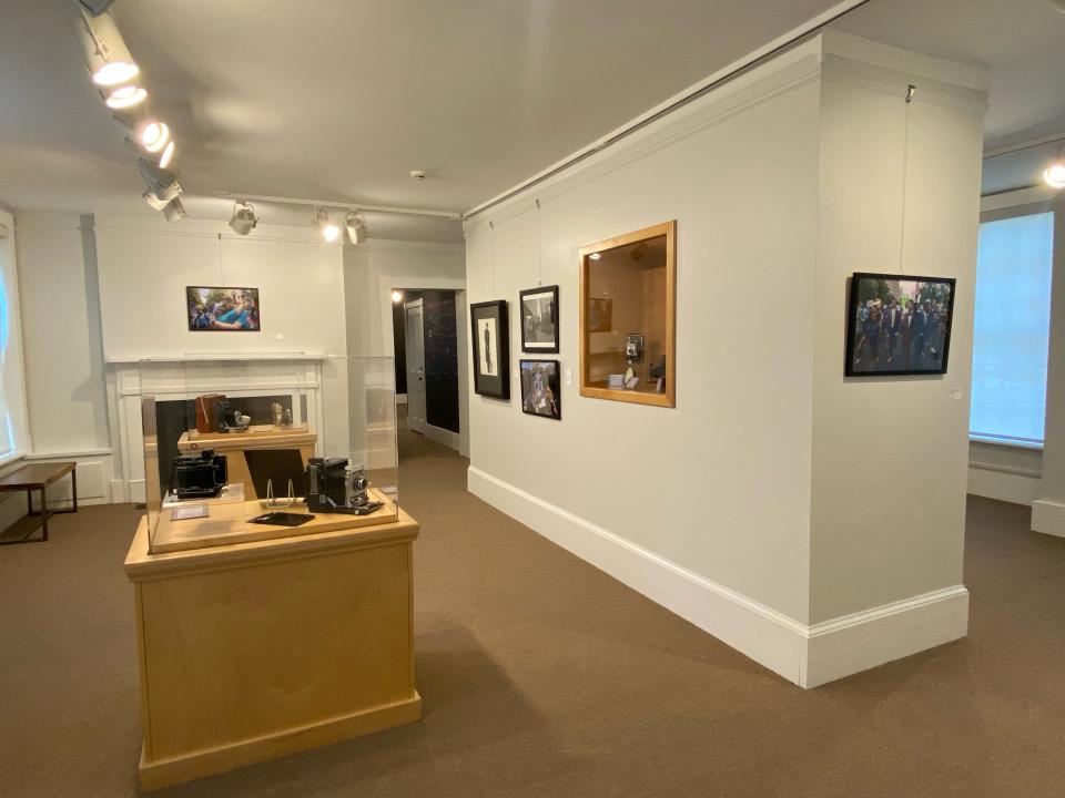 A photo taken at a 2019 Pride event in Charlotte, which can be seen on the far wall, was briefly on display at the Gaston County Museum of Art and History but was taken down shortly after the exhibit opened.
Credit: Noisy Bird Creative