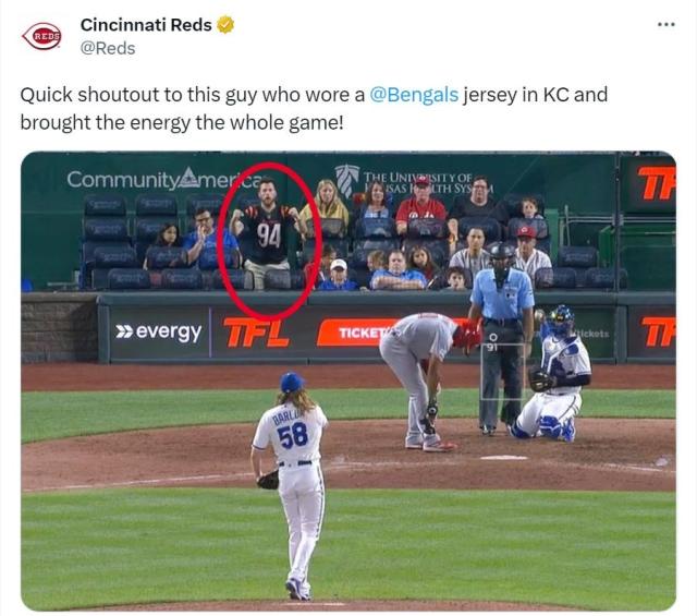 This Bengals fan at the Royals game is our new favorite jabroni