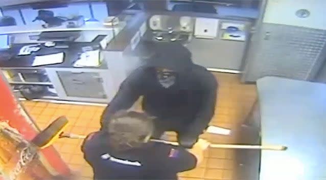 Detectives are investigating the armed robbery of a takeaway food outlet in Springwood on Monday. Source: Queensland Police Service