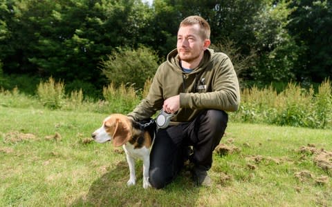 Danny Kay with his Beagle, Poppy - Credit: Darren O'Brien