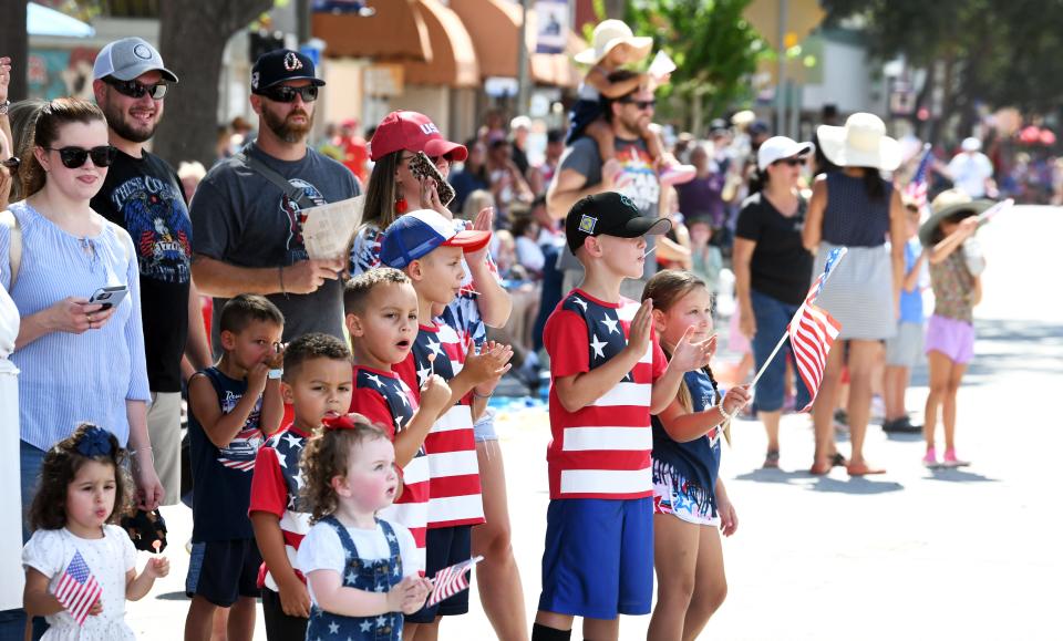 Hundreds of spectators lined New Haven Avenue in downtown Melbourne for the city's annual Fourth of July parade.