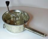 <p>The <a href="https://www.etsy.com/listing/505832771/1950s-foley-food-mill-hand-crank" rel="nofollow noopener" target="_blank" data-ylk="slk:old-fashioned way;elm:context_link;itc:0;sec:content-canvas" class="link ">old-fashioned way</a> to make everything from baby food and applesauce to mashed potatoes and pureed soups.</p>