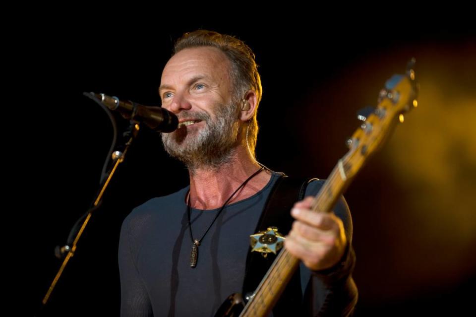 Sting of the Police performs at the Sleep Train Amphitheater on July 17, 2008 near Marysville.