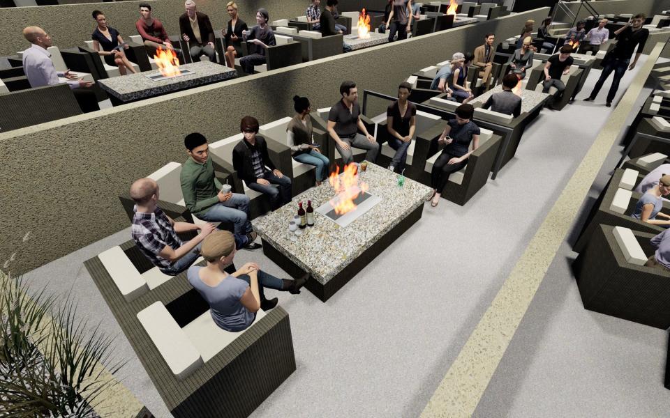 Plans for the Sunset Amphitheater to be built in west Oklahoma City will include 120 for-sale firepit suites.