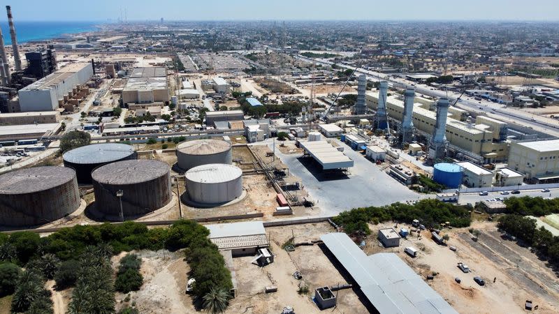 General view of the West Tripoli power station, in Tripoli