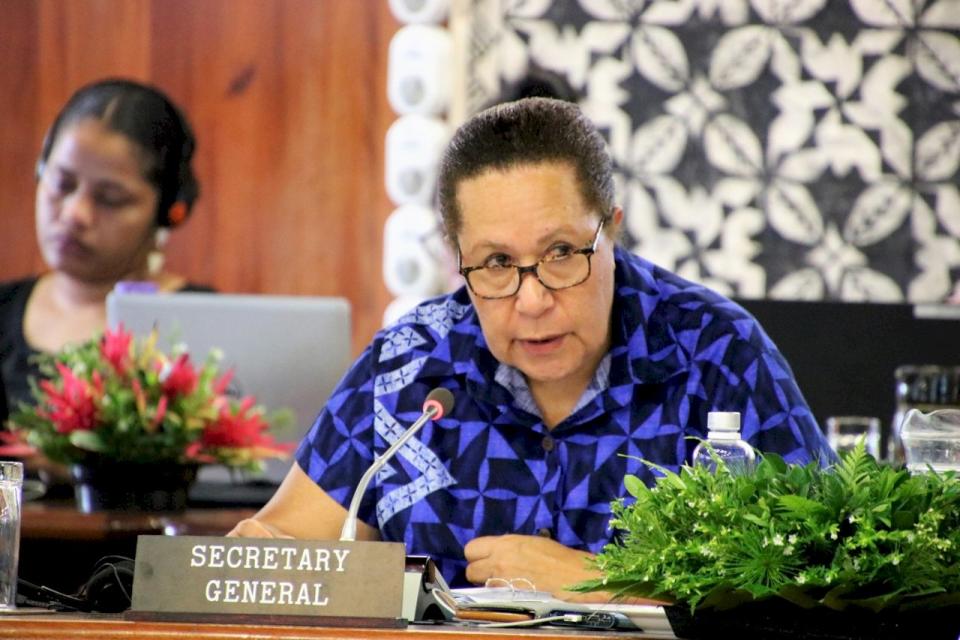 太平洋島國論壇(PIF)祕書長泰勒(Dame Meg Taylor)。(Pacific Islands Forum Secretariat臉書)