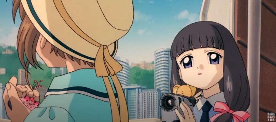 Tomoyo passionately stares at Sakura