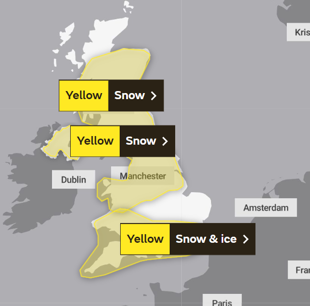 More snow is expected through the week (Met Office)