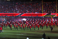 TAMPA, FLORIDA - FEBRUARY 07: A view of the stadium as The Weeknd performs during the Pepsi Super Bowl LV Halftime Show at Raymond James Stadium on February 07, 2021 in Tampa, Florida. (Photo by Kevin C. Cox/Getty Images)