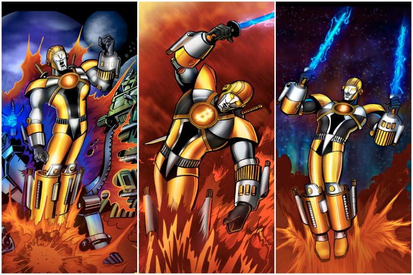 A sample of three images from the NFT pack collection titled "Satoshi The Creator – Genesis" by comic book artist José Delbo