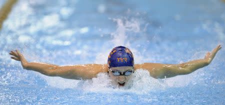 Ariana Kukors competes in the women's 200m IM event during the USA Swimming Grand Prix Charlotte Ultra Swim at the Mecklenburg County Aquatic Center in Charlotte, North Carolina May 13, 2012. REUTERS/Davis Turner