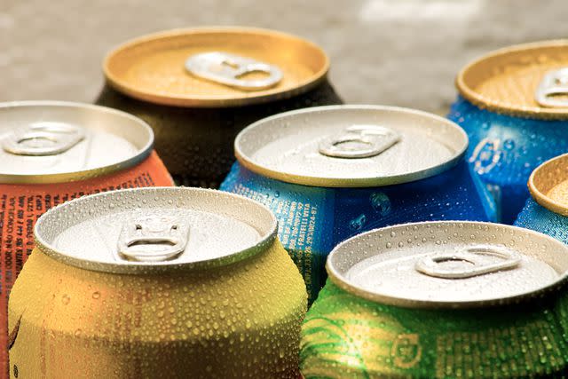 <p>Getty</p> Cans of beer