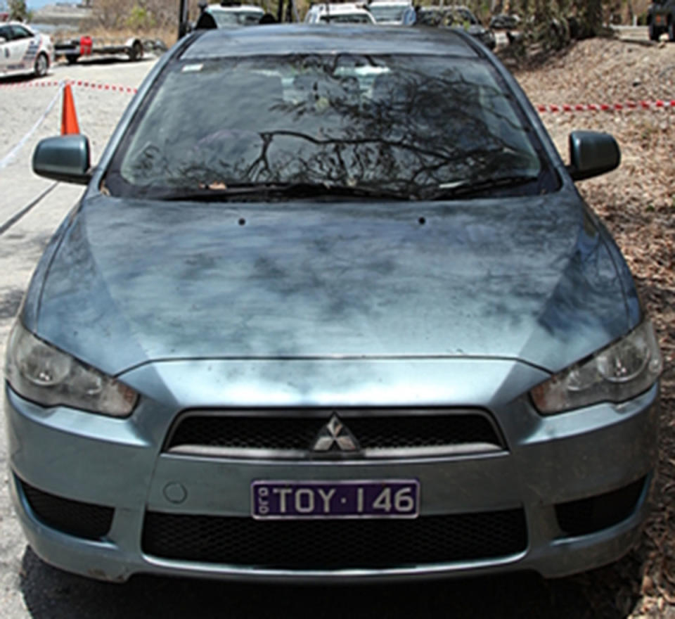 Police released an image of the Mitsubishi Lancer sedan driven by Toyah, which was parked in the southern car park at Wangetti Beach on Sunday afternoon. Source: Queensland Police