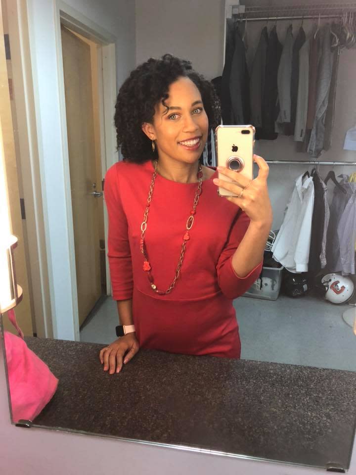 Virginia news reporter Brianna Hamblin decided to wear her natural hair on camera, which she said took "courage." (Facebook/Brianna Hamblin News)