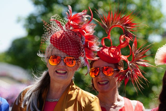 Racegoers arriving at Royal Ascot